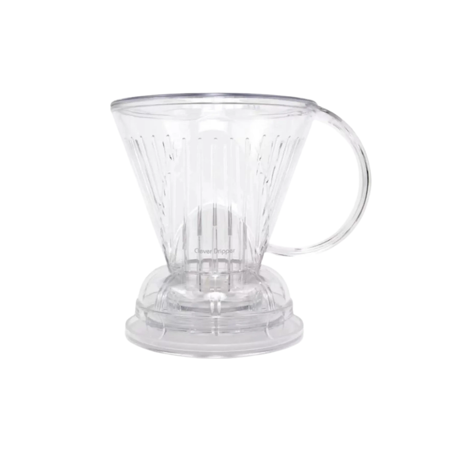 Clever Dripper clear plastic with transparent backgruond