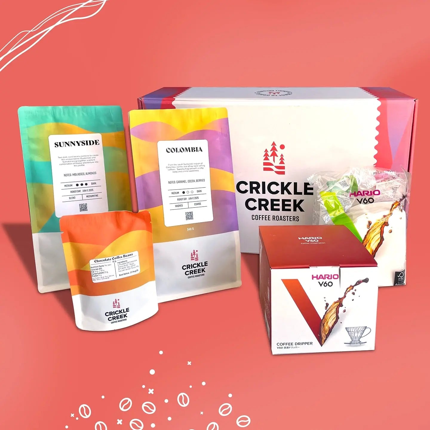 Coffee & Hario V60 Gift Box Crickle Creek Coffee Roasters