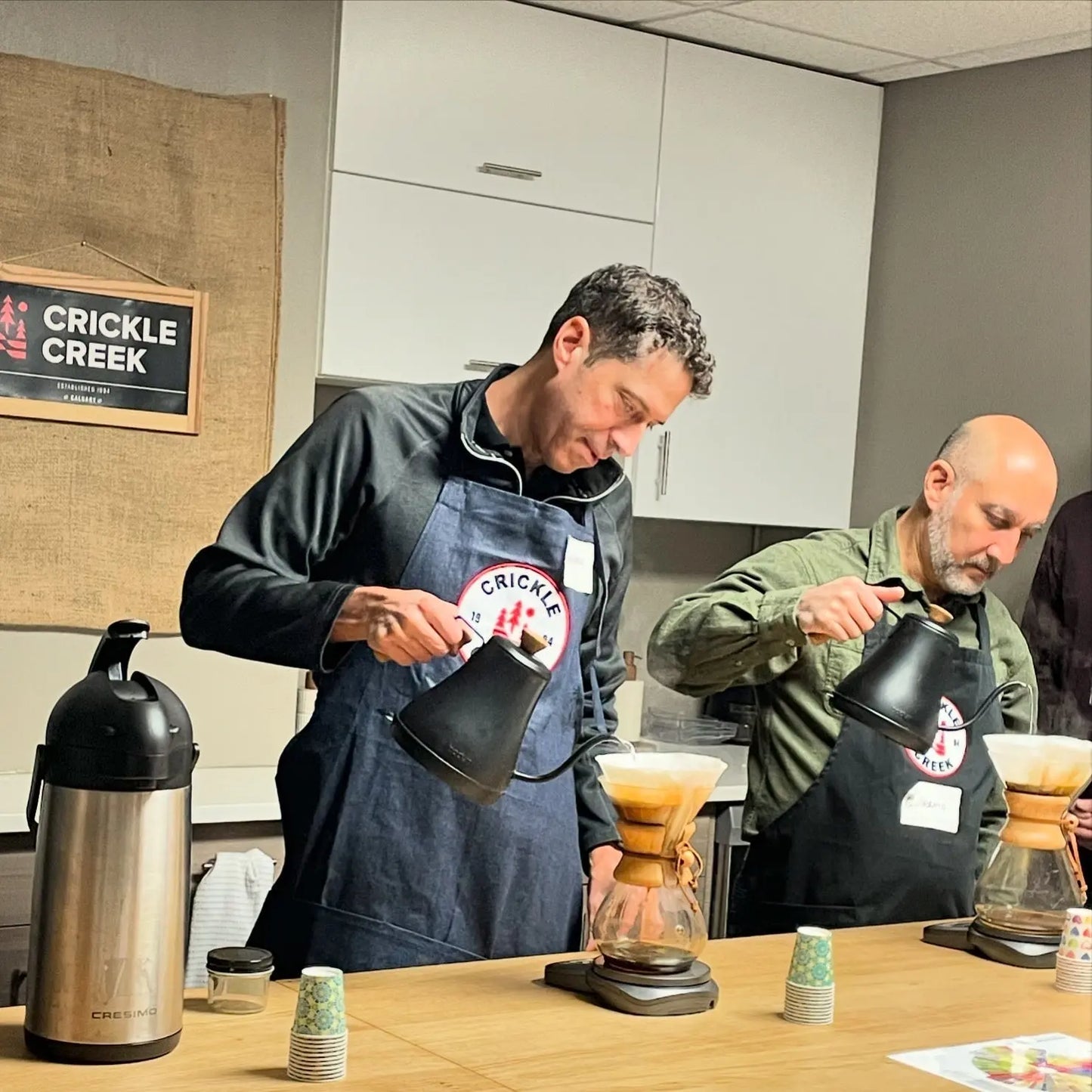 Brewing coffee showing how roast level affects flavor