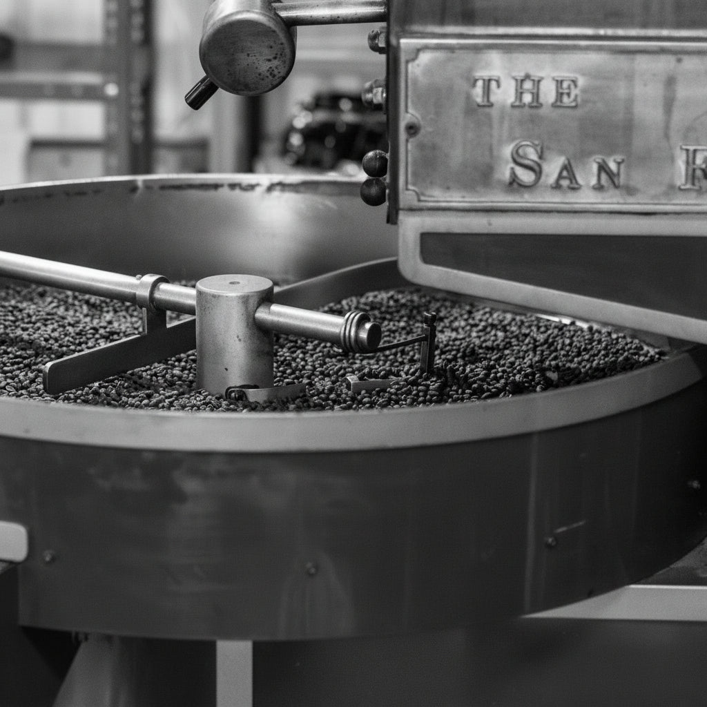Crickle Creek Coffee's roasting machine.
